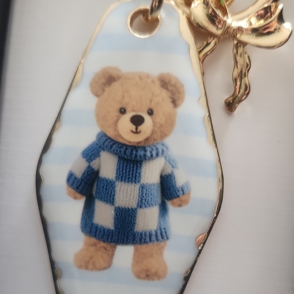 Piper K Teddy Bear Keychain - Picture 5 of 6